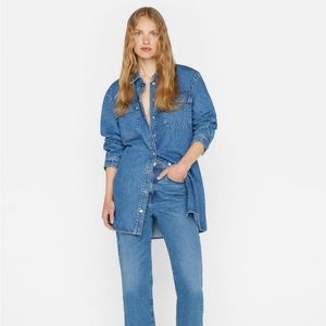Frame A-line Shirt Dress in Brisk Denim size L. NWT. Never been worn.